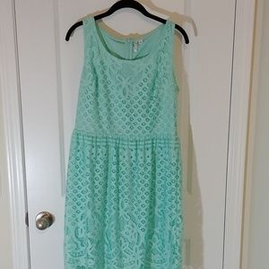 Seafoam green lace Elle dress